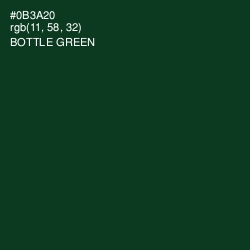 #0B3A20 - Bottle Green Color Image